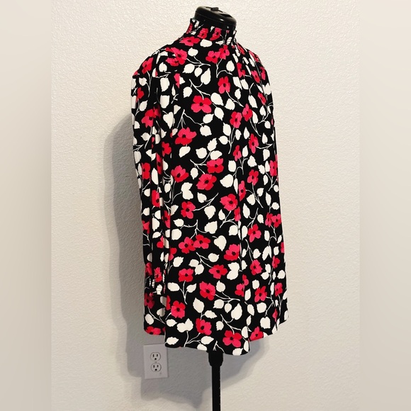 Kate Spade Vintage Fleur Crepe Pink/Red Floral Mini Dress-Women Size XSm… - Picture 2 of 10